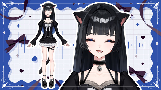 【汎用モデル】黒猫ちゃん【オリジナルデータ】