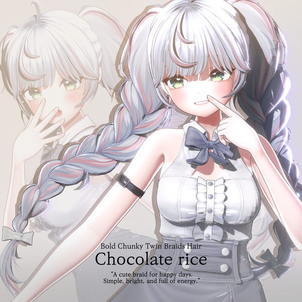 【 𝐁𝐨𝐥𝐝 𝐂𝐡𝐮𝐧𝐤𝐲 𝐓𝐰𝐢𝐧 𝐁𝐫𝐚𝐢𝐝𝐬 𝐇𝐚𝐢𝐫 】