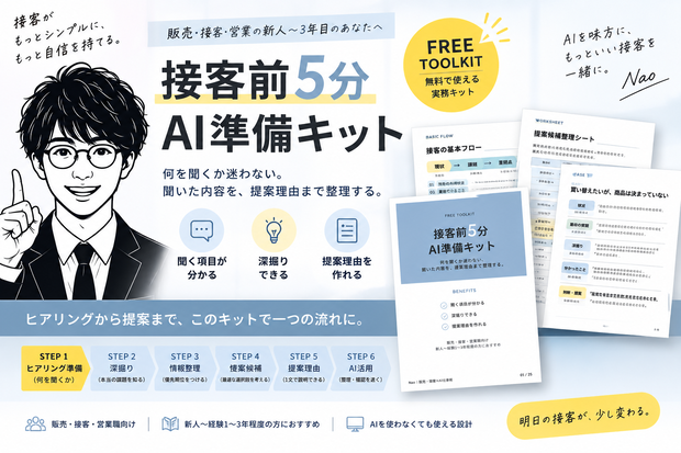 接客前5分 AI準備キット ― 何を聞くか迷わない、提案理由まで整理する実務キット ―