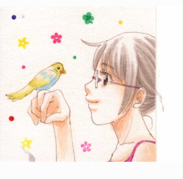 原画 “オカメインコの小さな鉛筆画” - イラスト