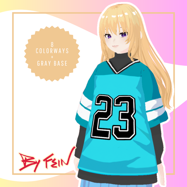 【VRoid】Hockey Jersey Streetwear