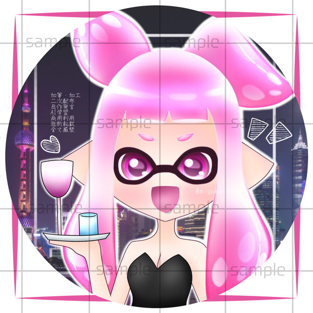 バニーイカガールちゃんフリーアイコン