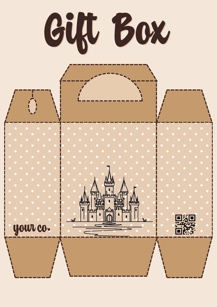 お城BOX 展開図｜印刷用PDFパッケージデータ｜名前入可能