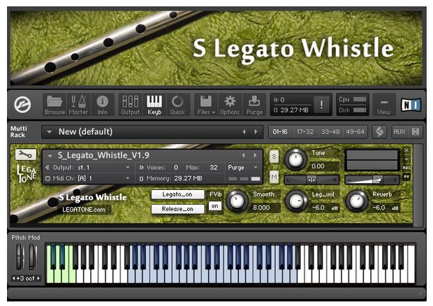 ティンホイッスル音源 S Legato Whistle for KONTAKT