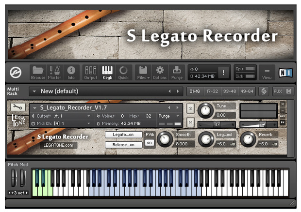 リコーダー音源 S Legato Recorder for KONTAKT