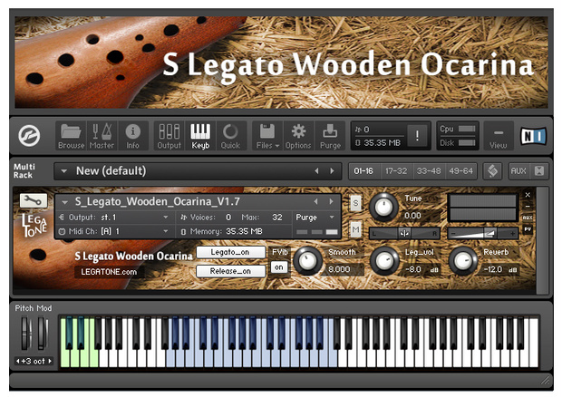 オカリナ音源 S Legato Wooden Ocarina for KONTAKT