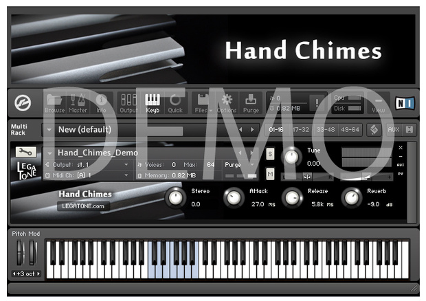 ハンドチャイム音源 Hand Chimes for KONTAKT Free Demo - フリー音源