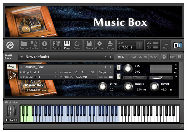 オルゴール音源 Music Box for KONTAKT