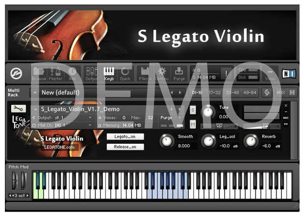 ヴァイオリン音源 S Legato Violin for KONTAKT Free Demo - フリー音源