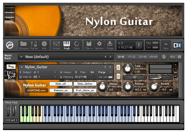 ギター音源 Nylon Guitar for KONTAKT