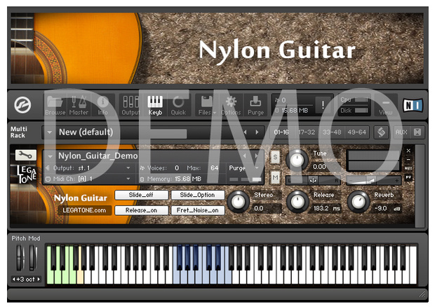 ギター音源 Nylon Guitar for KONTAKT Free Demo - フリー音源