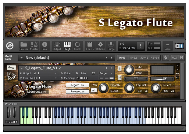 フルート音源 S Legato Flute for KONTAKT