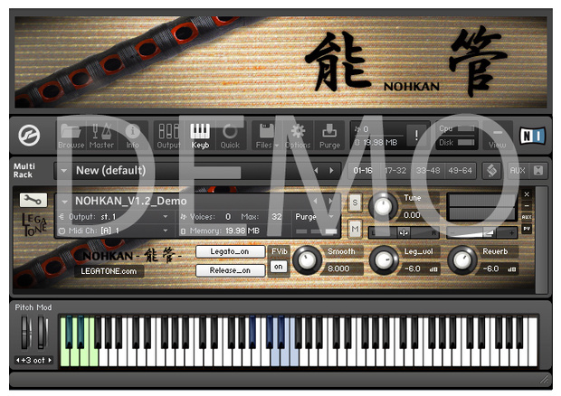 能管音源 NOHKAN - 能管 - for KONTAKT Free Demo - フリー音源