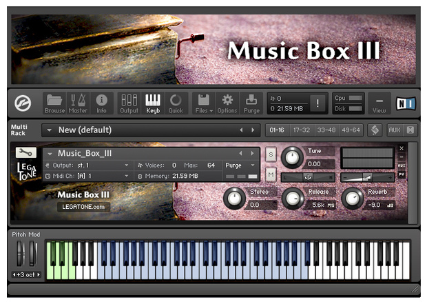 オルゴール音源 Music Box III for KONTAKT