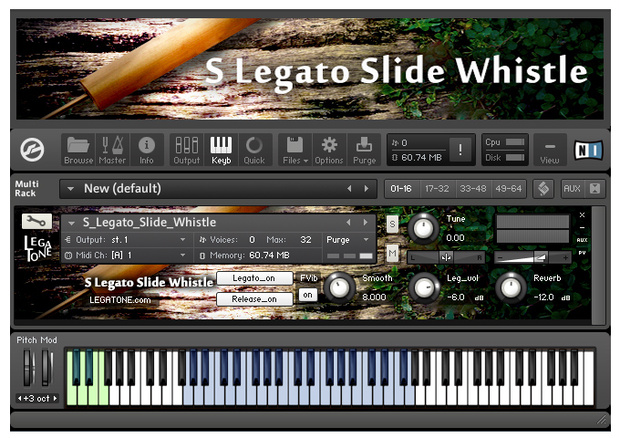 スライドホイッスル音源 S Legato Slide Whistle for KONTAKT