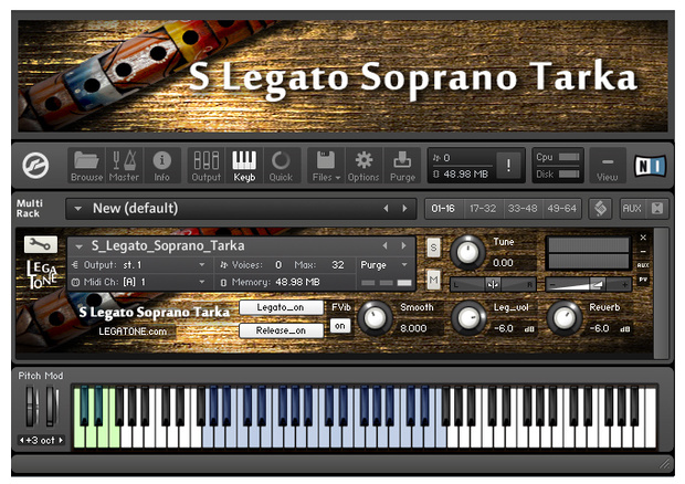 タルカ音源 S Legato Soprano Tarka for KONTAKT