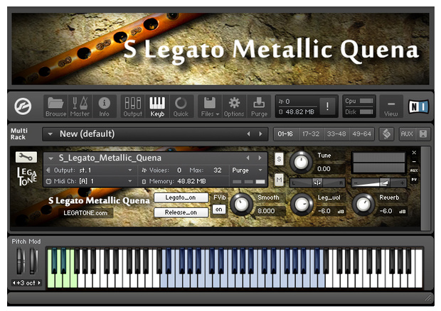 ケーナ音源 S Legato Metallic Quena for KONTAKT