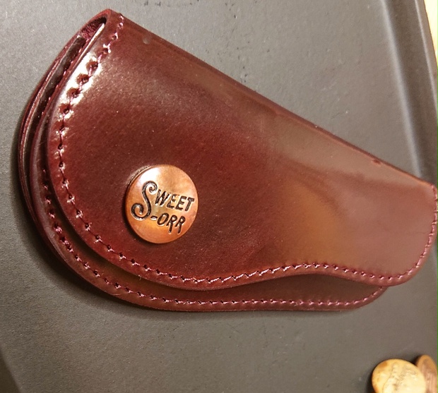 Horween シェルコードバン コインケース （ボタン：SWEET ORR） - Leather werks - BOOTH