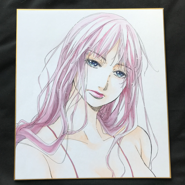 直筆カラーイラスト色紙