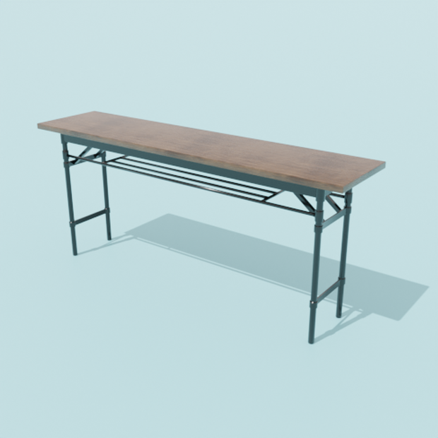 無料DL可【blender】長いテーブル【3Dモデル】