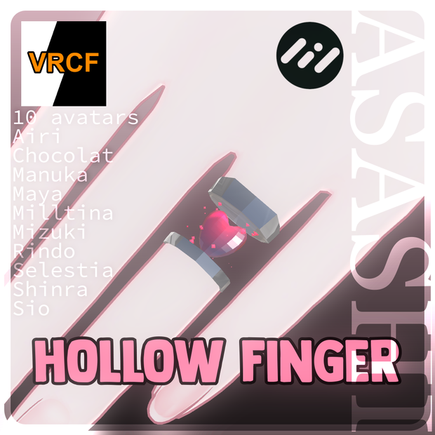 VRChat Hollow Finger Heart 💖🌟 「10 Avatars」