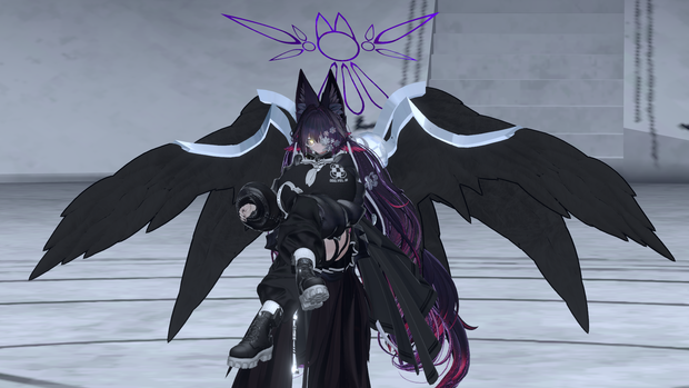 【VRChat想定】熾天使の翼/堕天使の翼/モノクル纏め売り