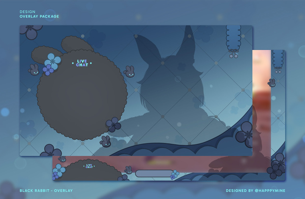 配信画面 Overlay / Black Rabbit 黒ウサギ