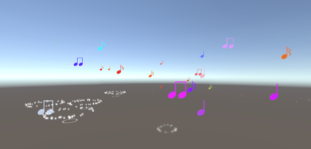 [VRChat向け] music notes rain