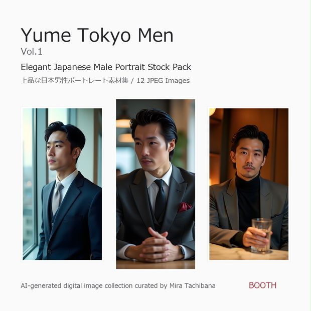 Yume Tokyo Men Vol.1 - Elegant Japanese Male Portrait Stock Pack
