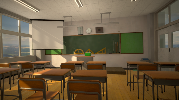 教室アセットＡ      Japanese_School_ClassRoom_Asset_A