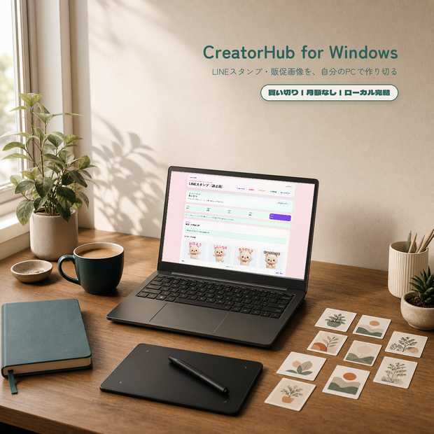 CreatorHub for Windows｜LINEスタンプとSNS画像を自分のPCで作るツール