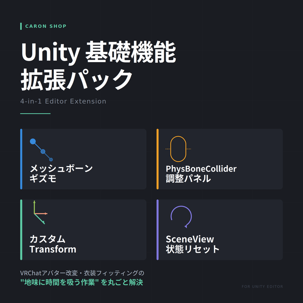 VRC改変補助用 Unity 基礎機能拡張パック