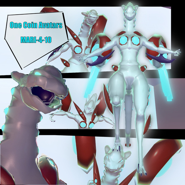 【One Coin Avatars】VRChat向けオリジナル3Dモデル「MARI-4-10」ver1.00