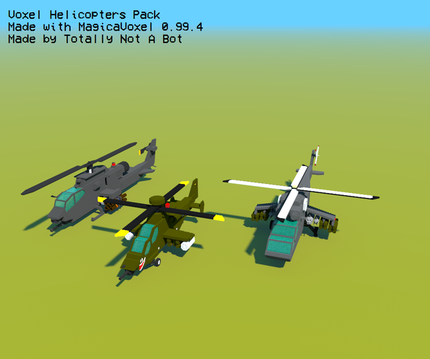 Voxel Helicopters Pack - ボクセルヘリコプターパック