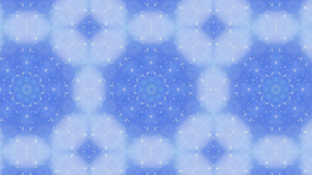 万華鏡_雪_青×白