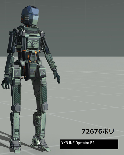 YKR社製Tech「YKR-INF-Operator-B2」 VRC向け UnityPackage と SPP同梱　　　購入者おまけ「PGTechnologyArmor」