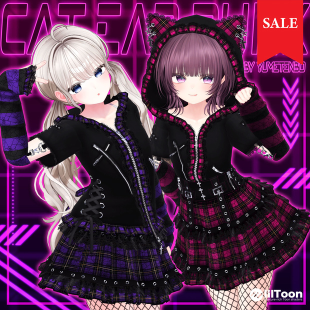 【✨SWセール中✨】⛓😽 CatEarPunk / 18アバター対応 😽⛓