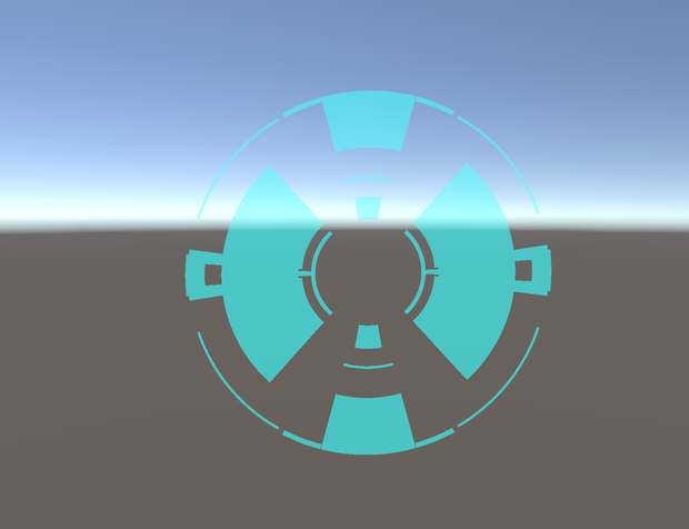 【無料】【VRChat想定】SF系円形UI生成Shader