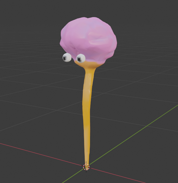 【無料】いきいき脳髄君3Dモデル