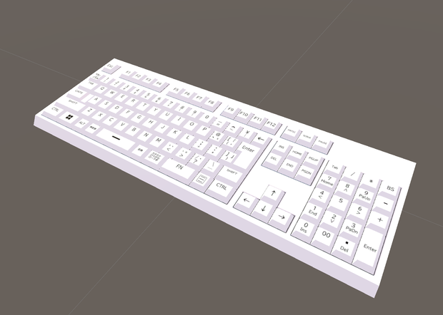 白いフル（ポリゴン）キーボード【無料配布】