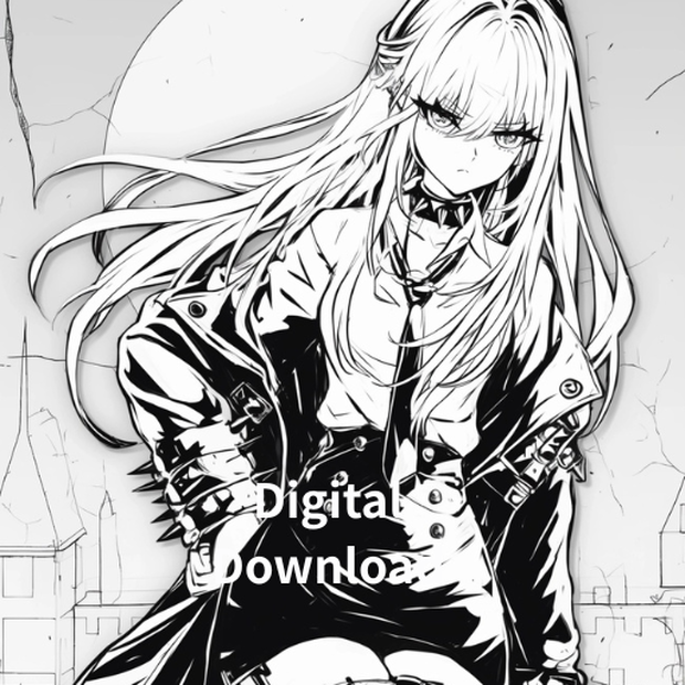 Gothic Ninja Coloring Book: Line Art Collection Vol.２
