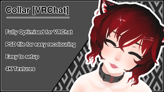【VRChat】Collar choker 襟, リーシュ, チョーカー