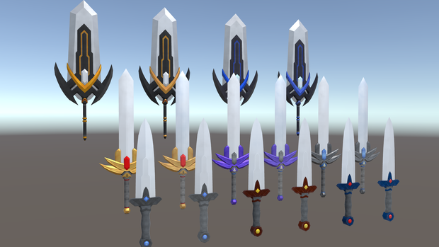 【3Dモデル】カードバトル武器セット