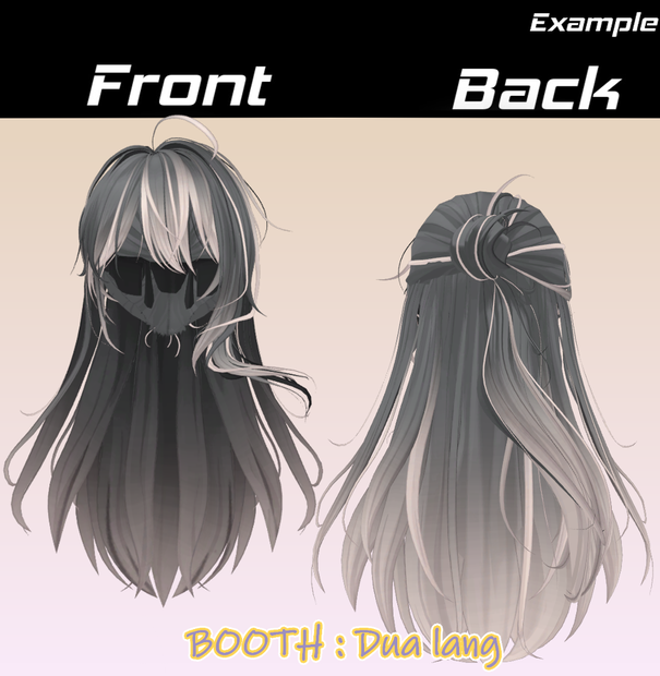 【お団子ポニーテール】Mask、Main color2Texture