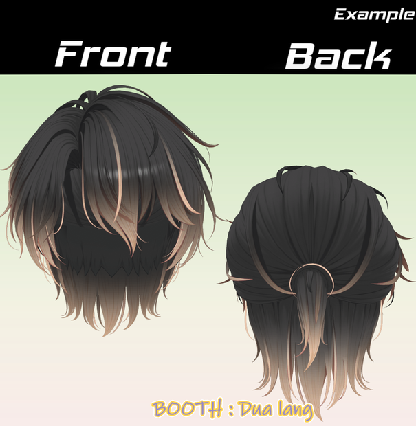 【Rauven_Hair】Mask、Main color2Texture