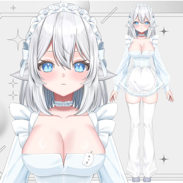 「限定1点」たくさん動く！白モチーフの女の子♥