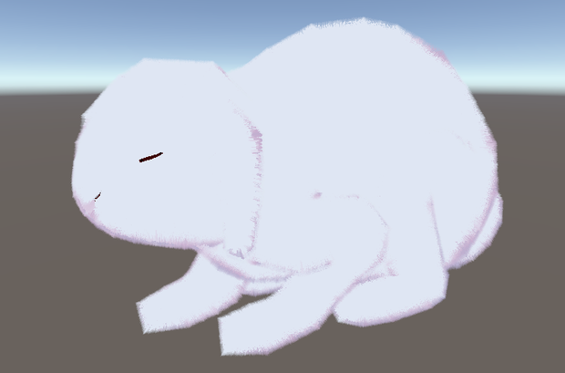 寝るうさぎ３Dモデル