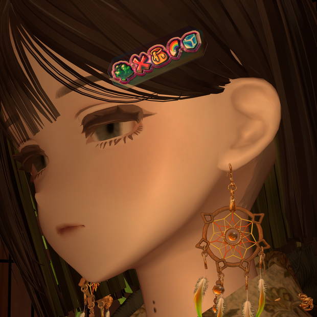 ぐらふぃてぃヘアクリップ - Graffiti Hair Clip