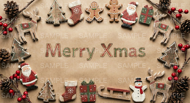 木製クラフトのクリスマス