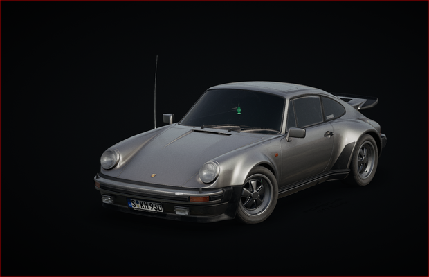 FREE 1975 Porsche 911 (930) Turbo 3D Clothing 3D Model VRChat 無料の1975年ポルシェ911（930）ターボ3D衣類3DモデルVRChat